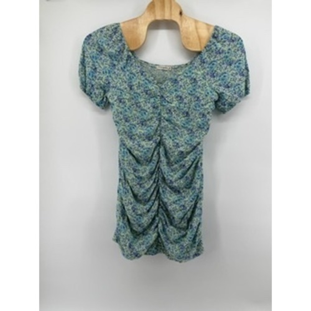 Floral Mini Dress Live to Be Spoiled Ruched Women's Size XXL‎ Short Sleeve